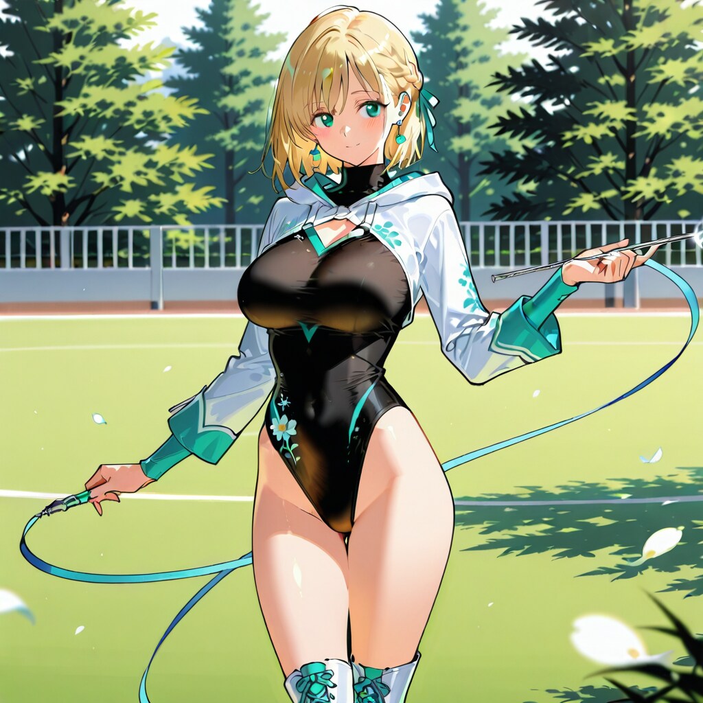 金髪ショート新体操美少女