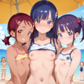 ビーチで記念撮影 3枚目