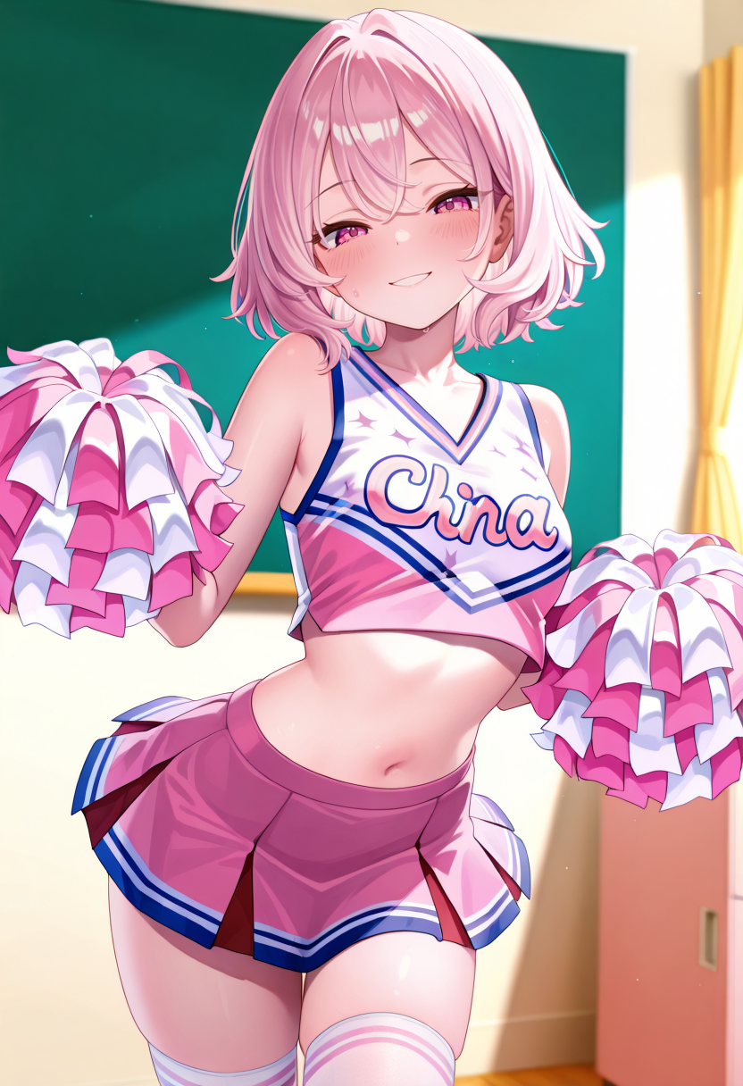 ピンクのチアガール