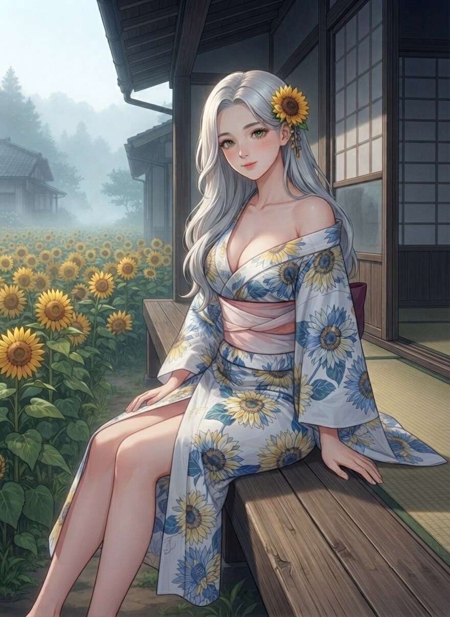 朝の向日葵