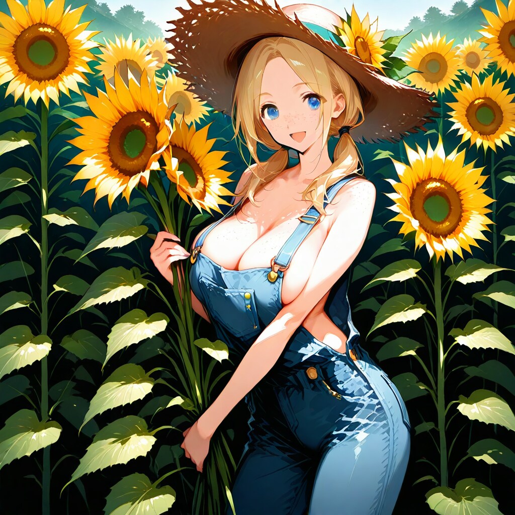 牧場娘：ひまわり畑