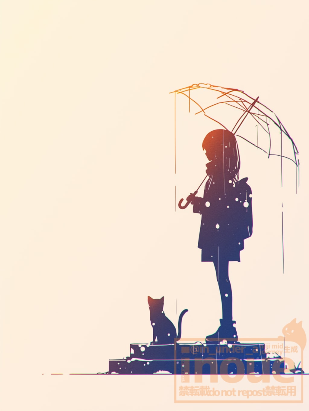 雨と猫