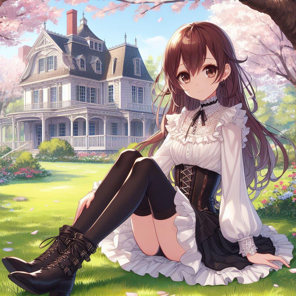 桜の樹と貴族の少女🌸