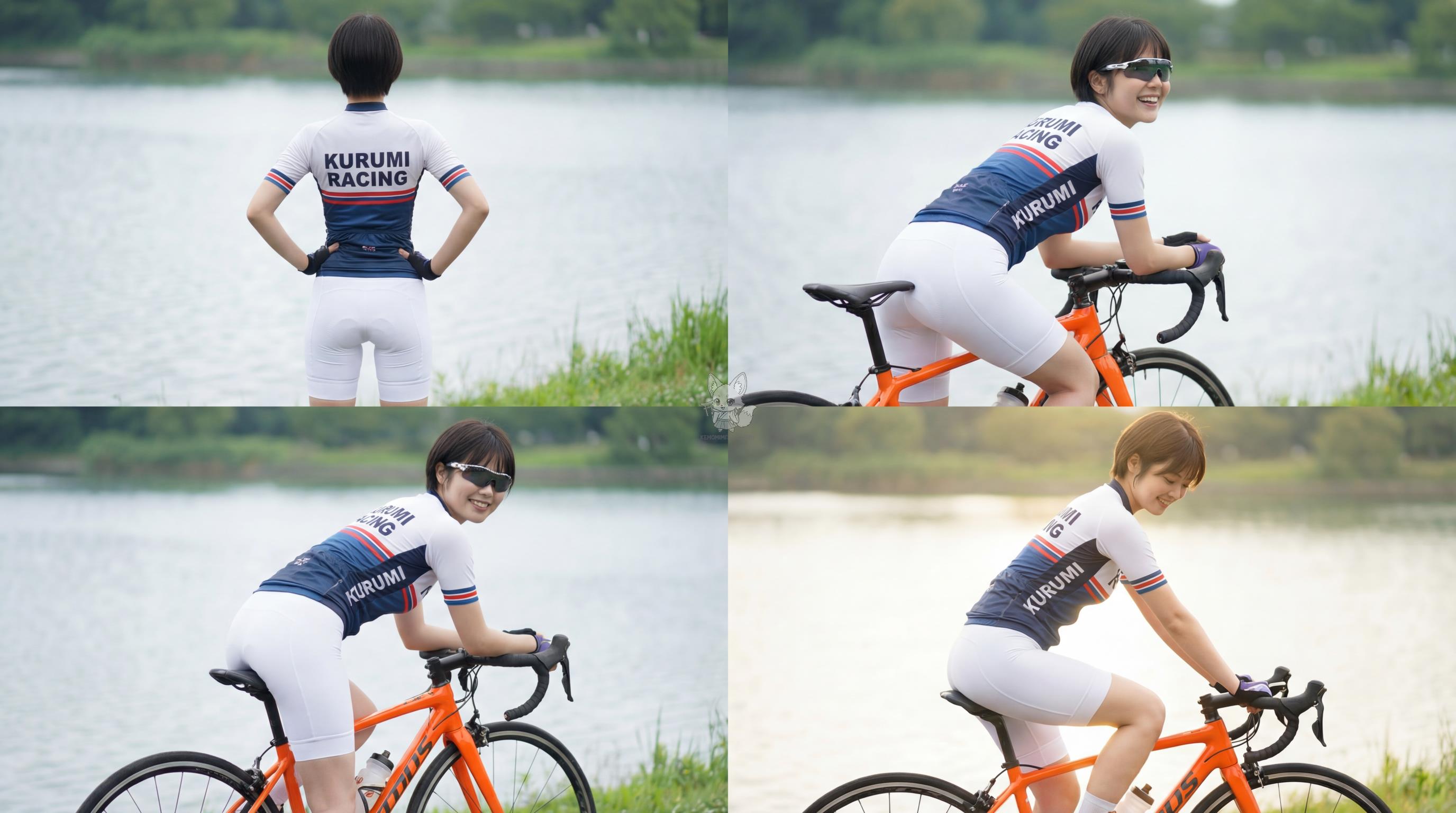 くるみ、ロードバイクポートレート（ツーリング）