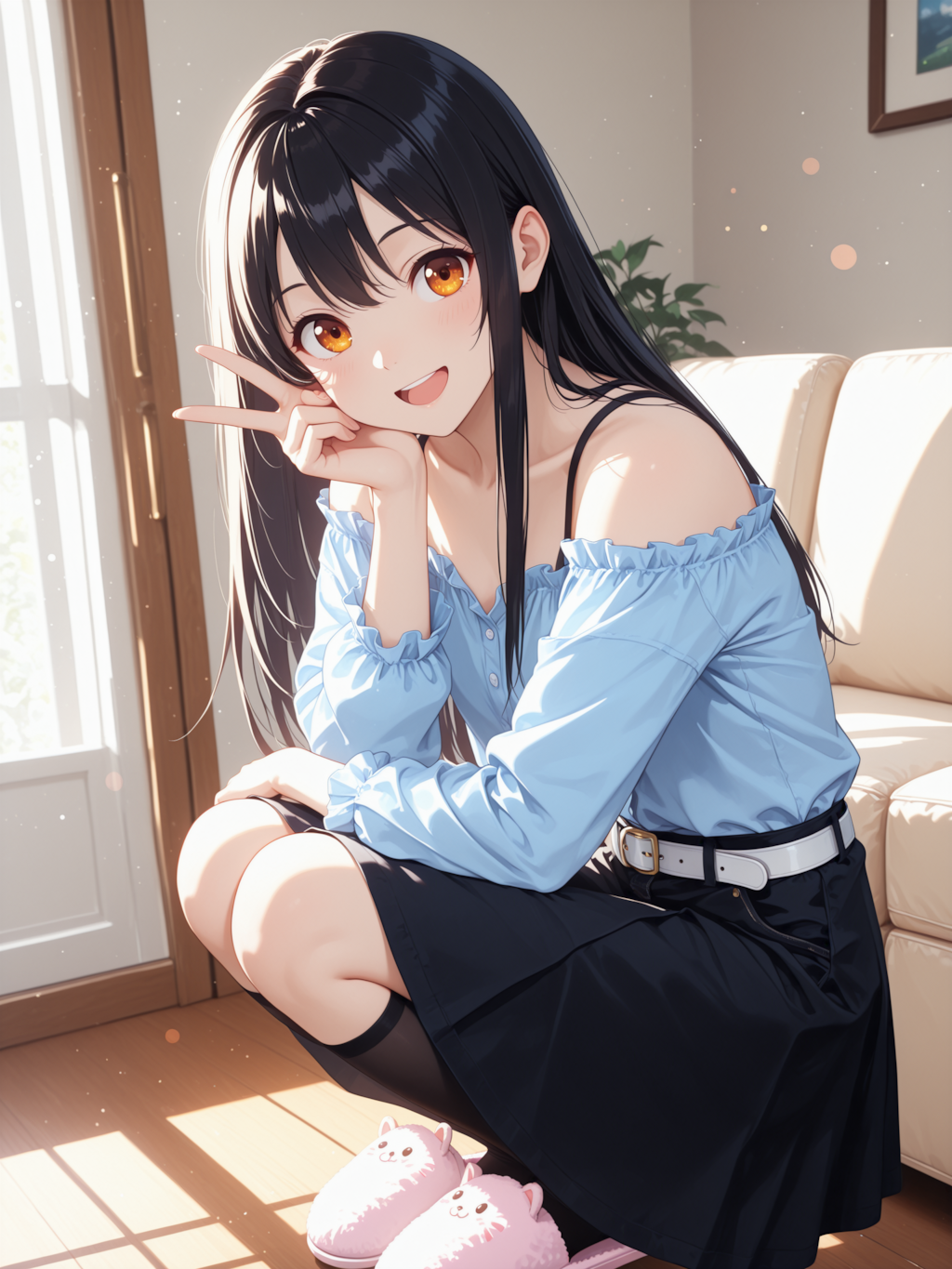 しゃがみピース！✨