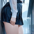 雨の中の女の子 2枚目