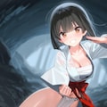 戦闘モードな巫女さん 2枚目