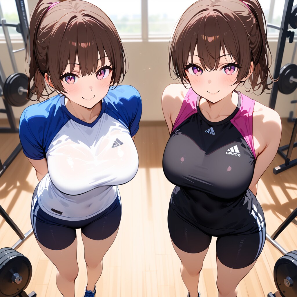 フイットネス系姉妹 | の人気AIイラスト・グラビア