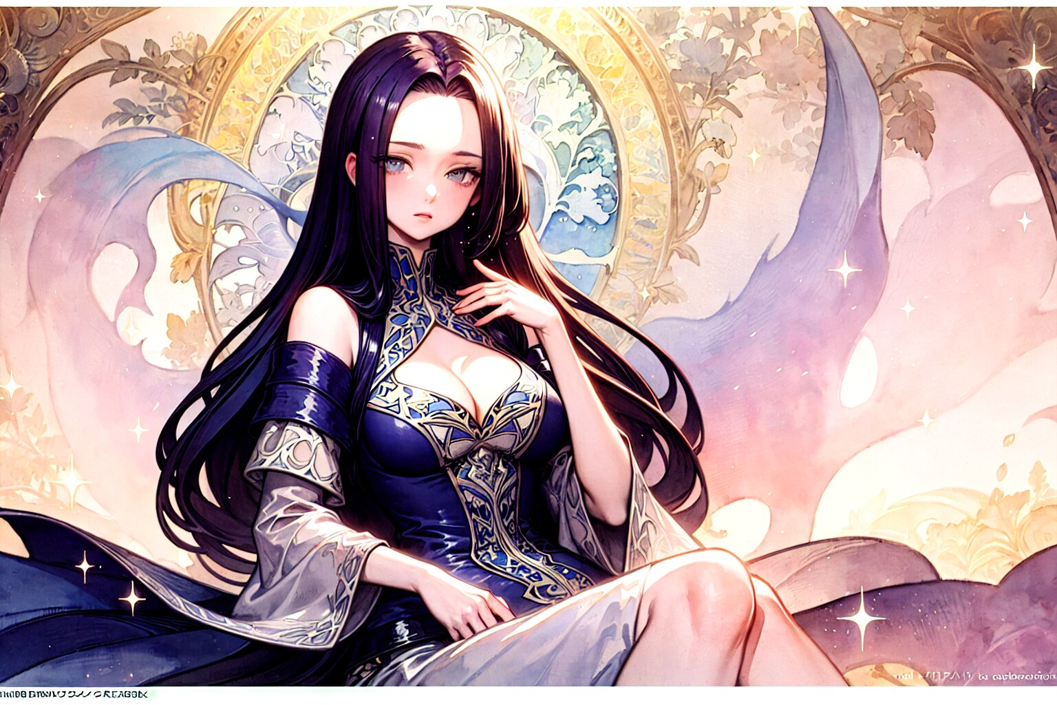 長い黒髪のお嬢様