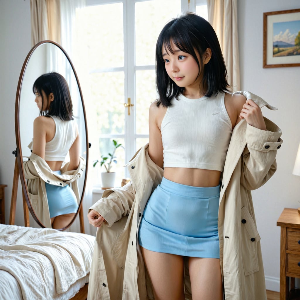 この服ちょっと過激かな…。コート羽織れば問題ないよね？