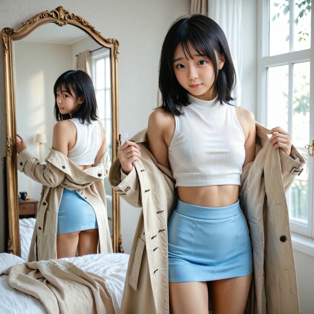 この服ちょっと過激かな…。コート羽織れば問題ないよね？