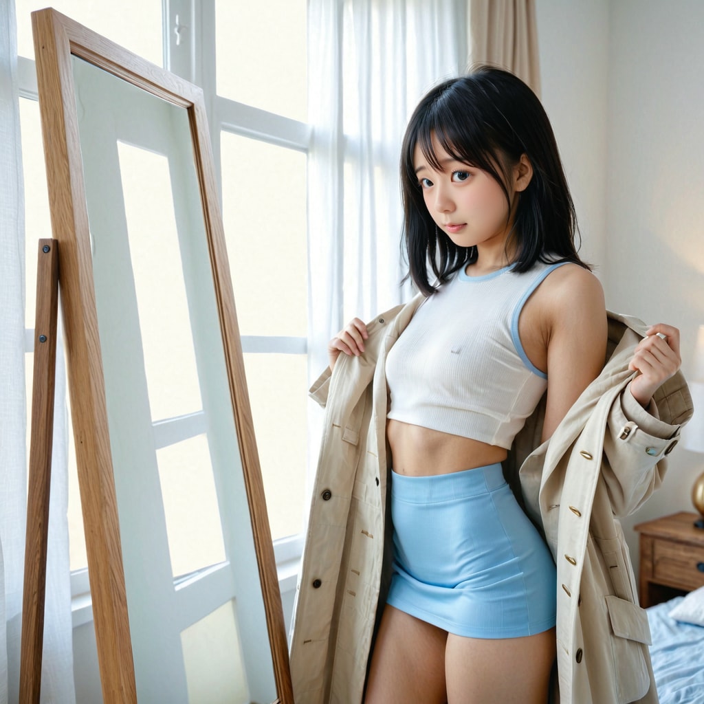この服ちょっと過激かな…。コート羽織れば問題ないよね？