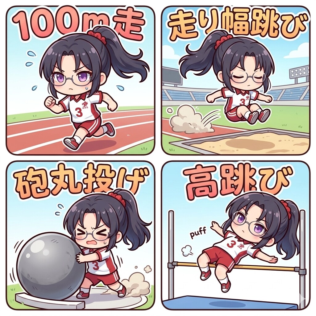ちび陸上競技楓ちゃん