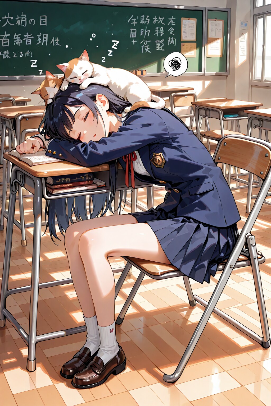 猫とうたた寝
