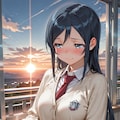某高校制服風衣装のあやせ 2枚目