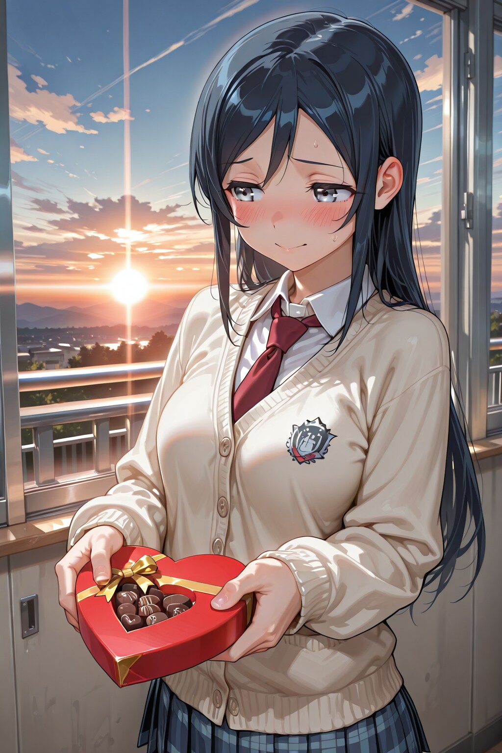 某高校制服風衣装のあやせ