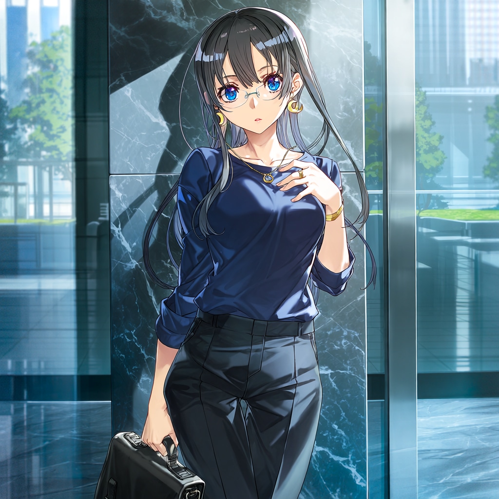 ネイビーブラウス