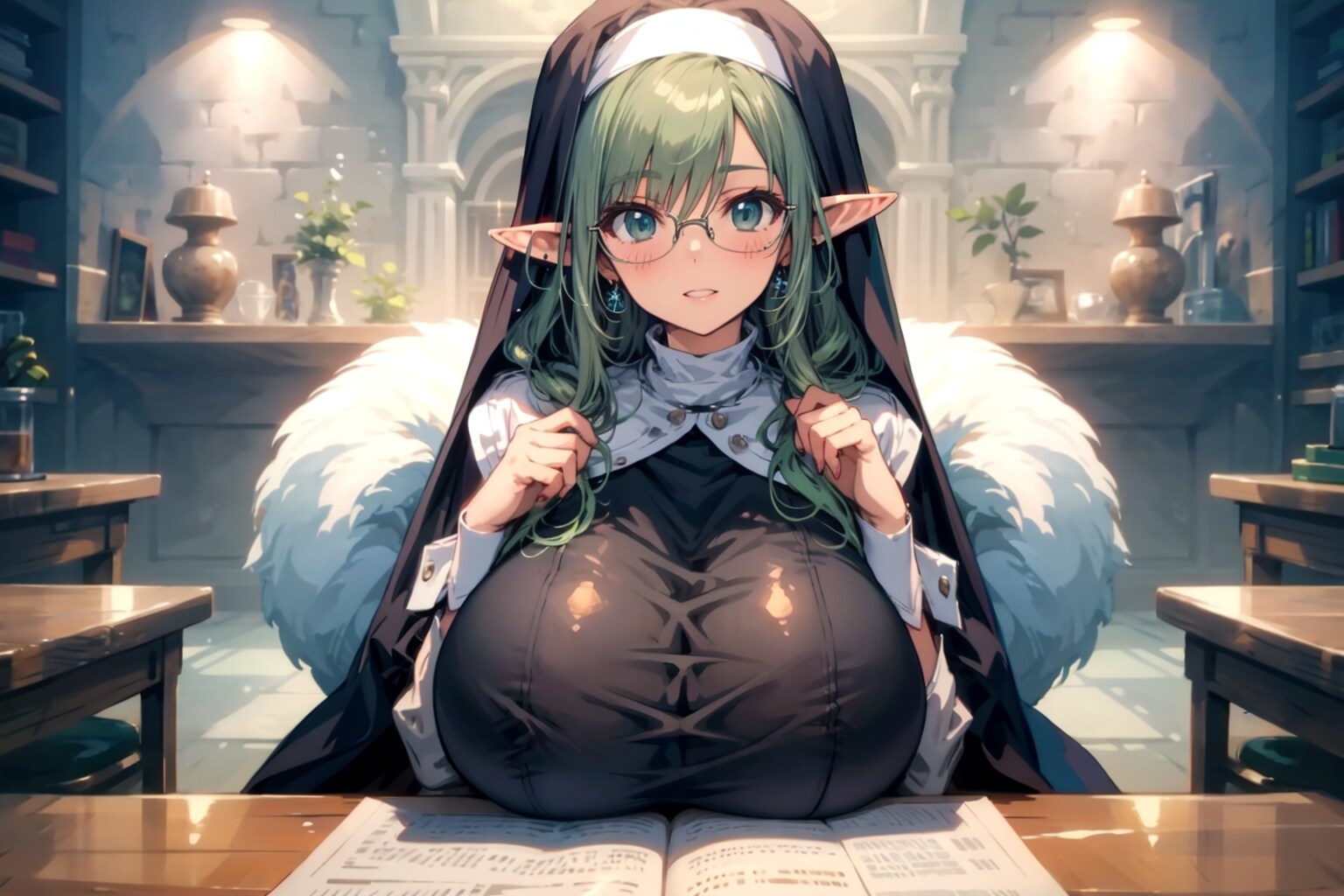 エルフのシスター
