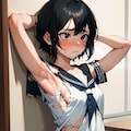セーラー服と腋 8枚目