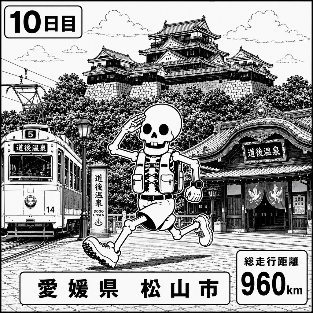 愛媛県松山市に到着
