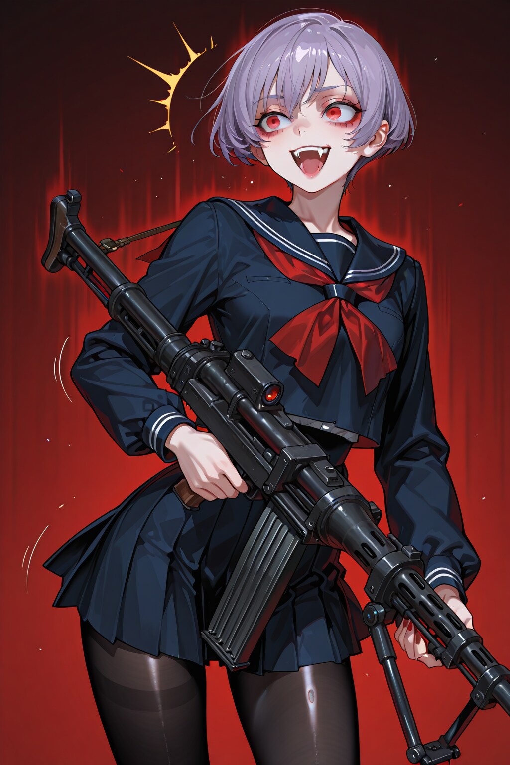 セーラー服と機関銃と吸血鬼 7 え！？あれ？みたいな顔 | の人気AIイラスト・グラビア