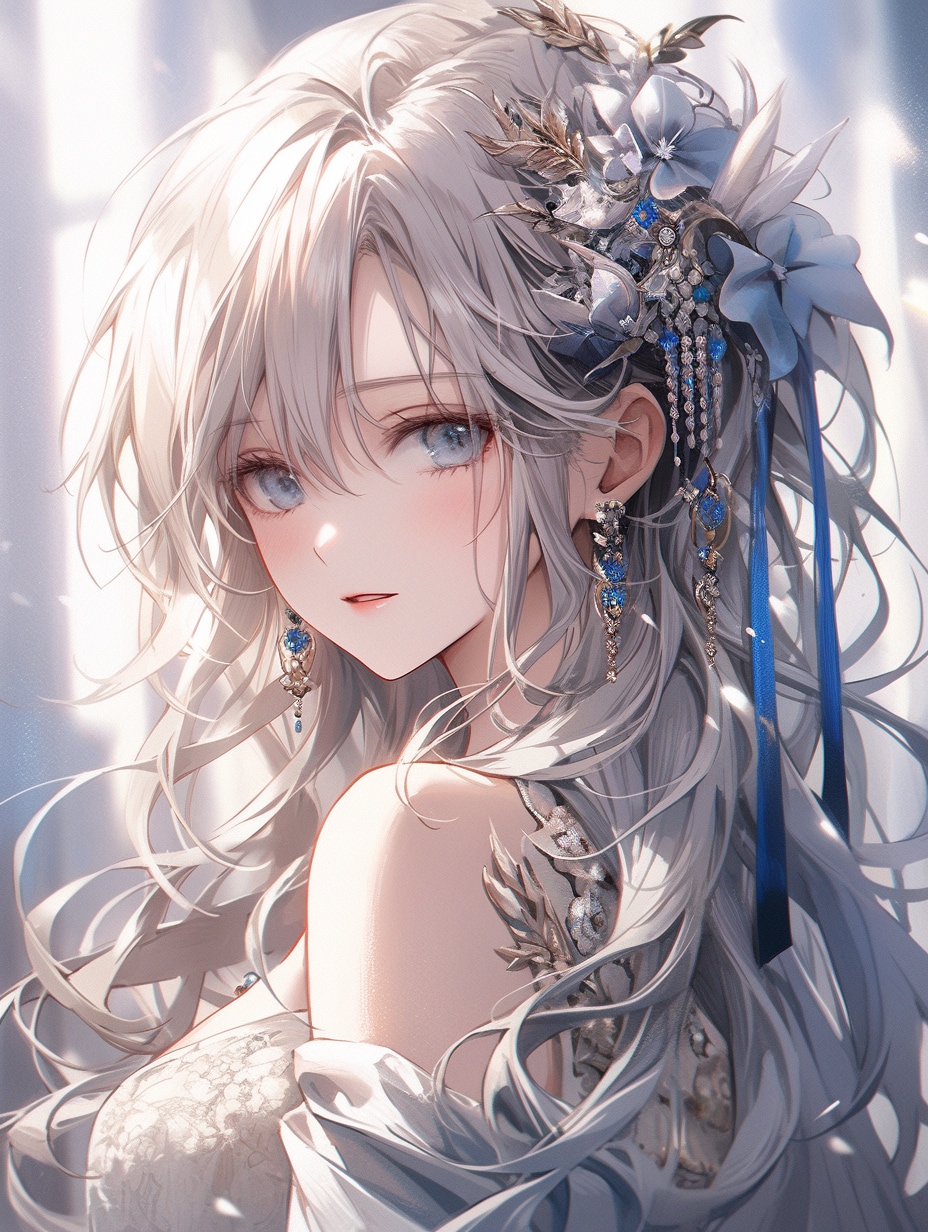 氷の女王の魅惑的な眼差し Ice Queen's Enchanting Gaze | の人気AIイラスト・グラビア