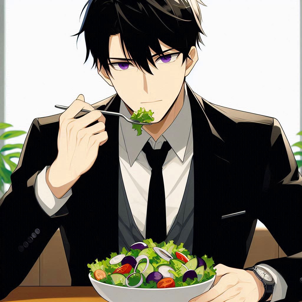 サラダと、黒髪短髪男性＊その1-1(11枚)