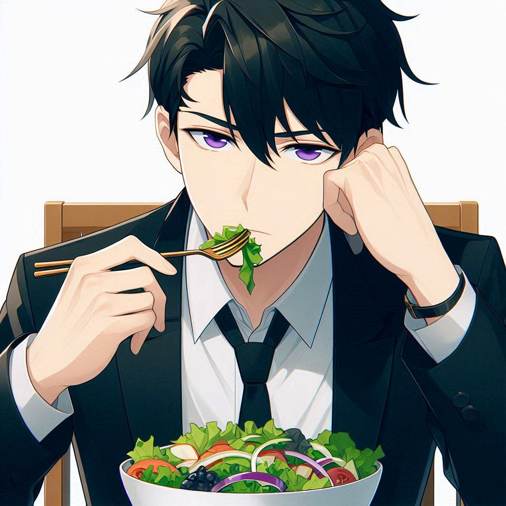 サラダと、黒髪短髪男性＊その1-1(11枚)