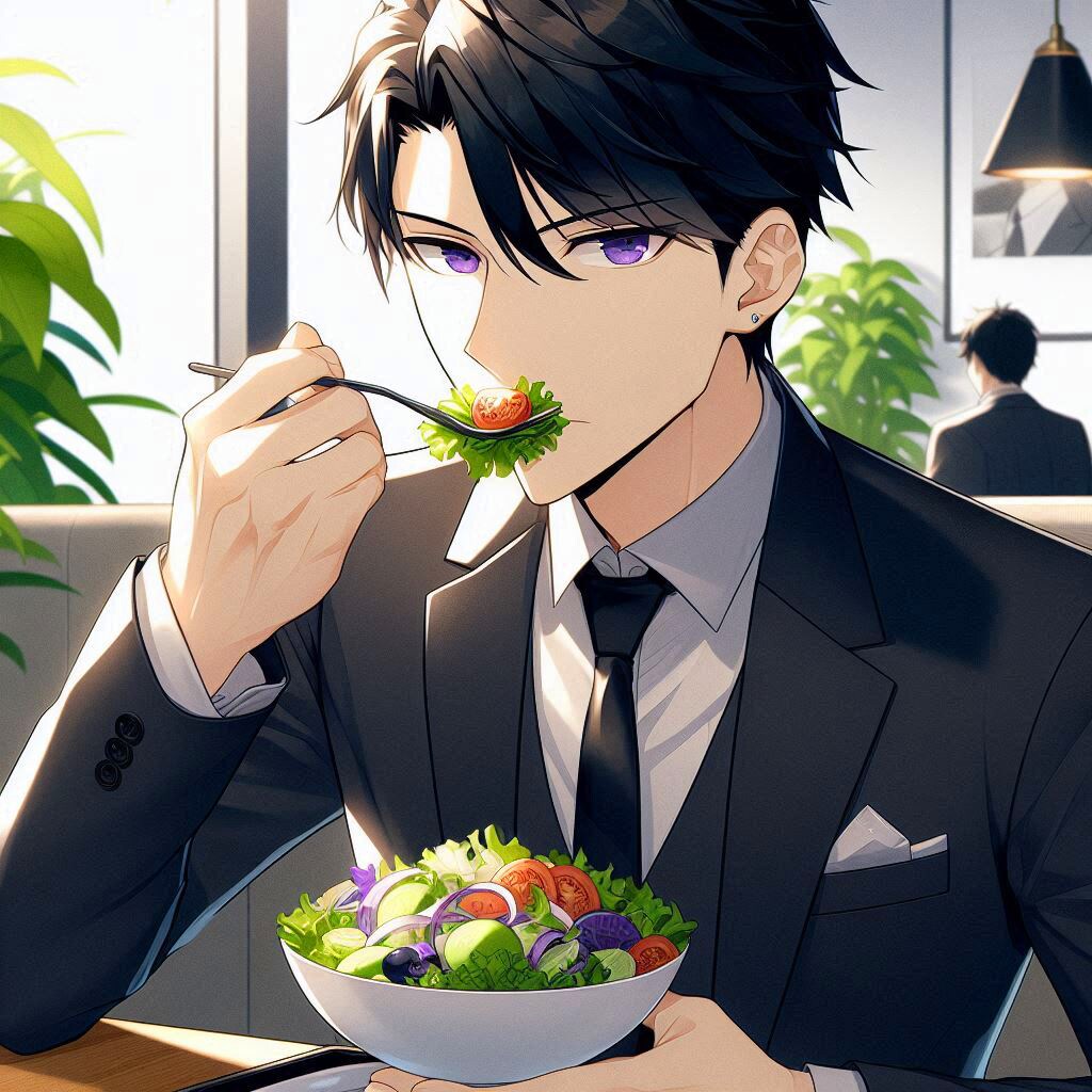 サラダと、黒髪短髪男性＊その1-1(11枚)