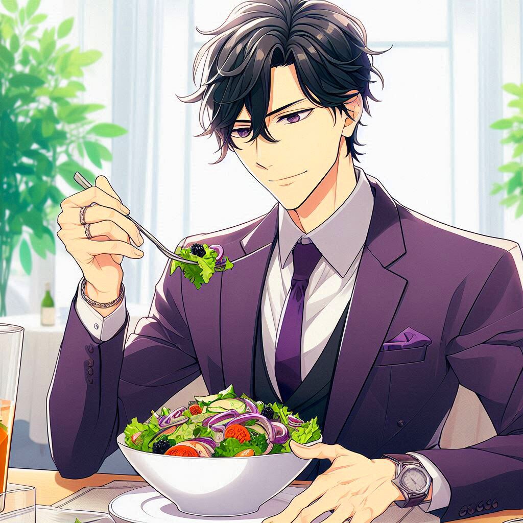 サラダと、黒髪短髪男性＊その1-1(11枚)