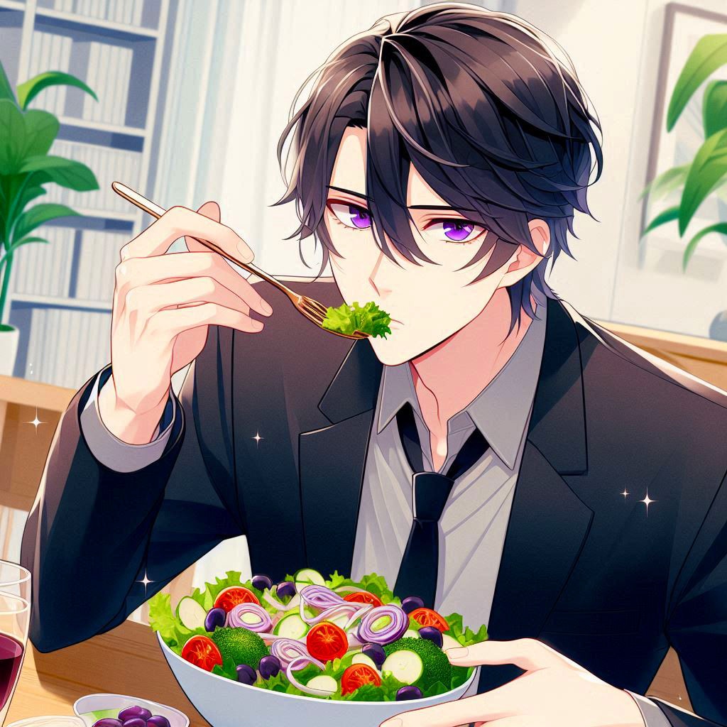 サラダと、黒髪短髪男性＊その1-1(11枚)