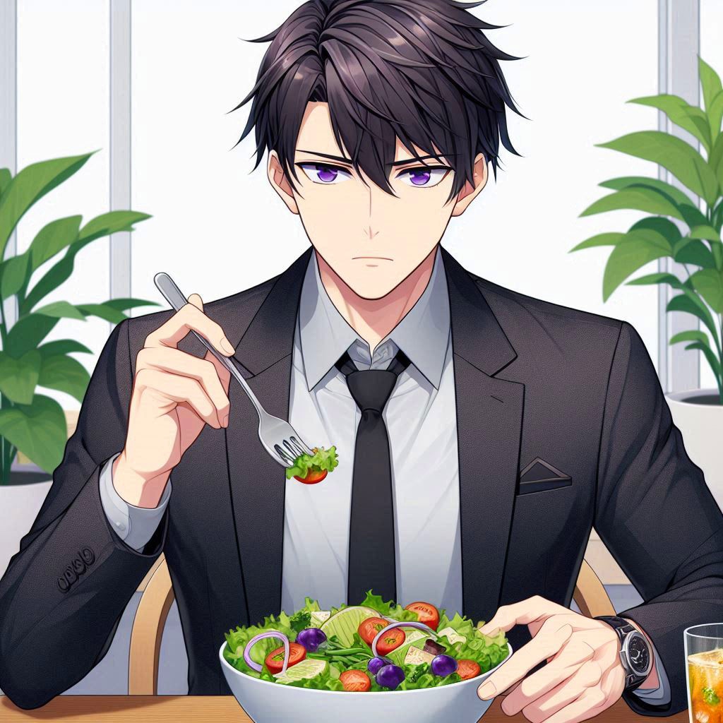 サラダと、黒髪短髪男性＊その1-1(11枚)