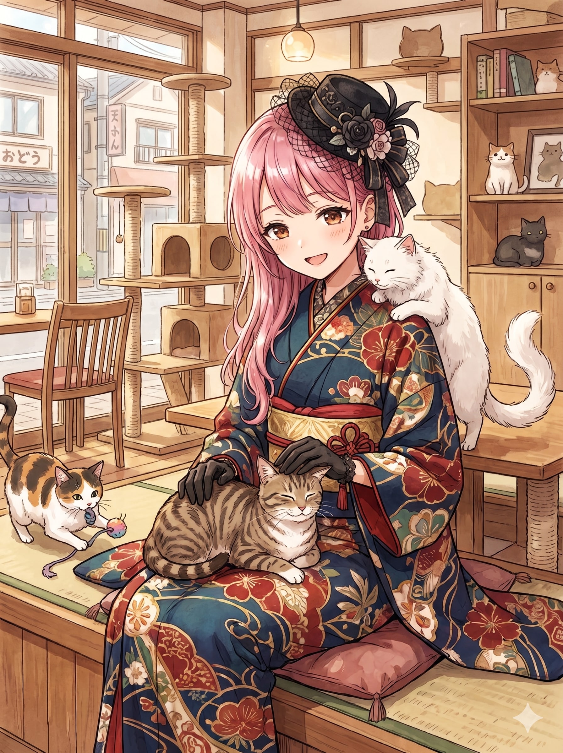 猫カフェ | の人気AIイラスト・グラビア