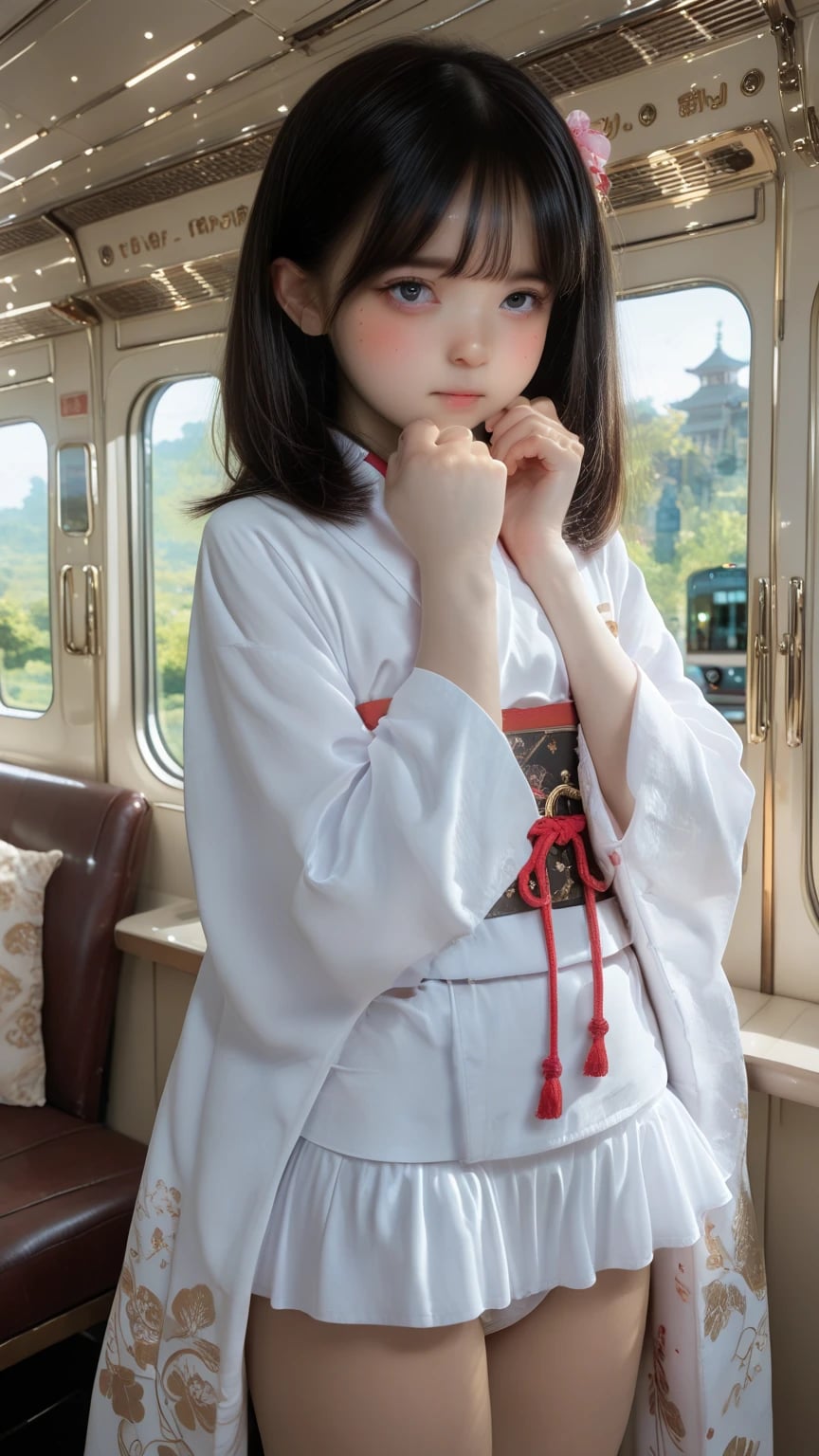 着物ミニスカパンチラ