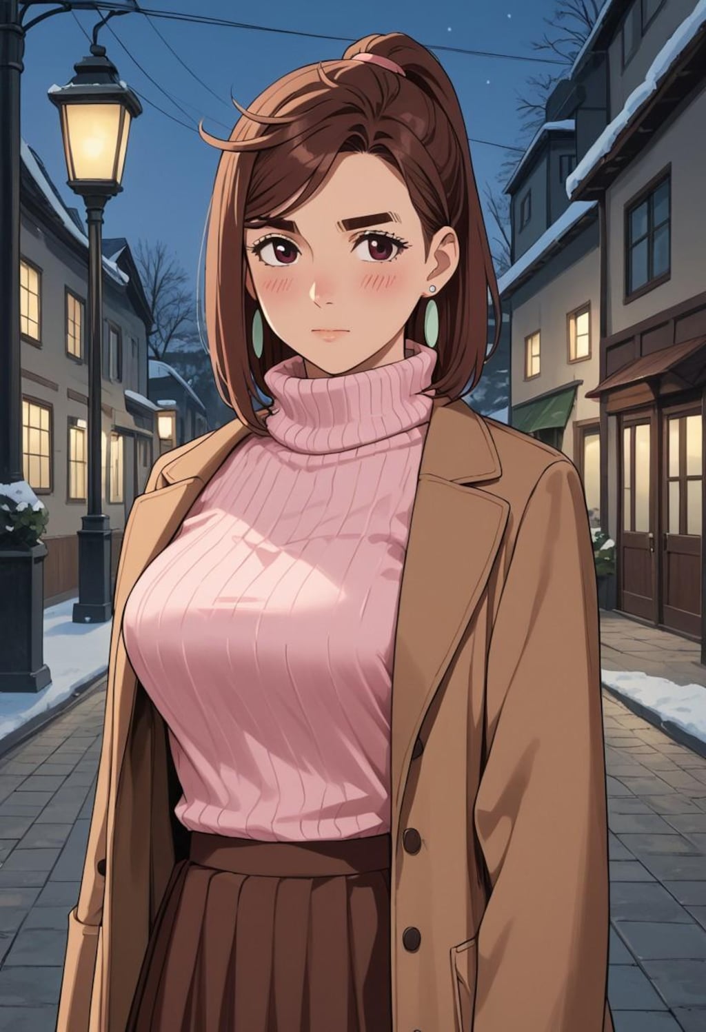 巨乳ポニーテール女子