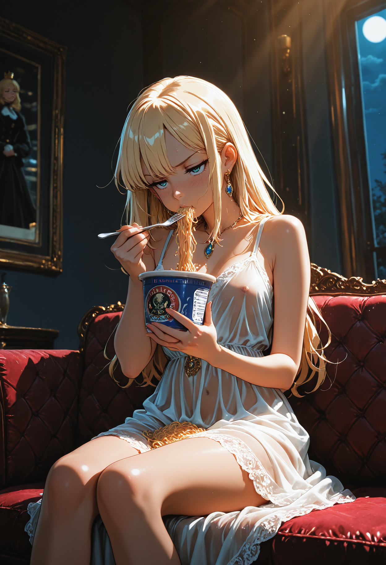 深夜のカップ焼きそばお嬢様