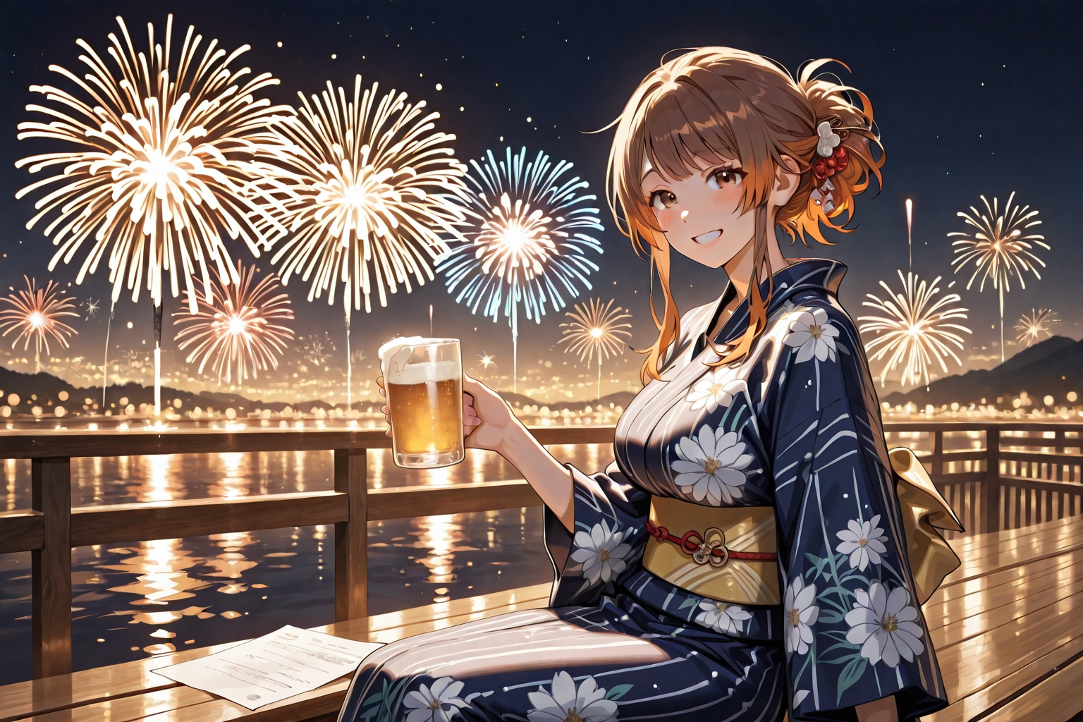 キレイな花火ね(*´ω`*)