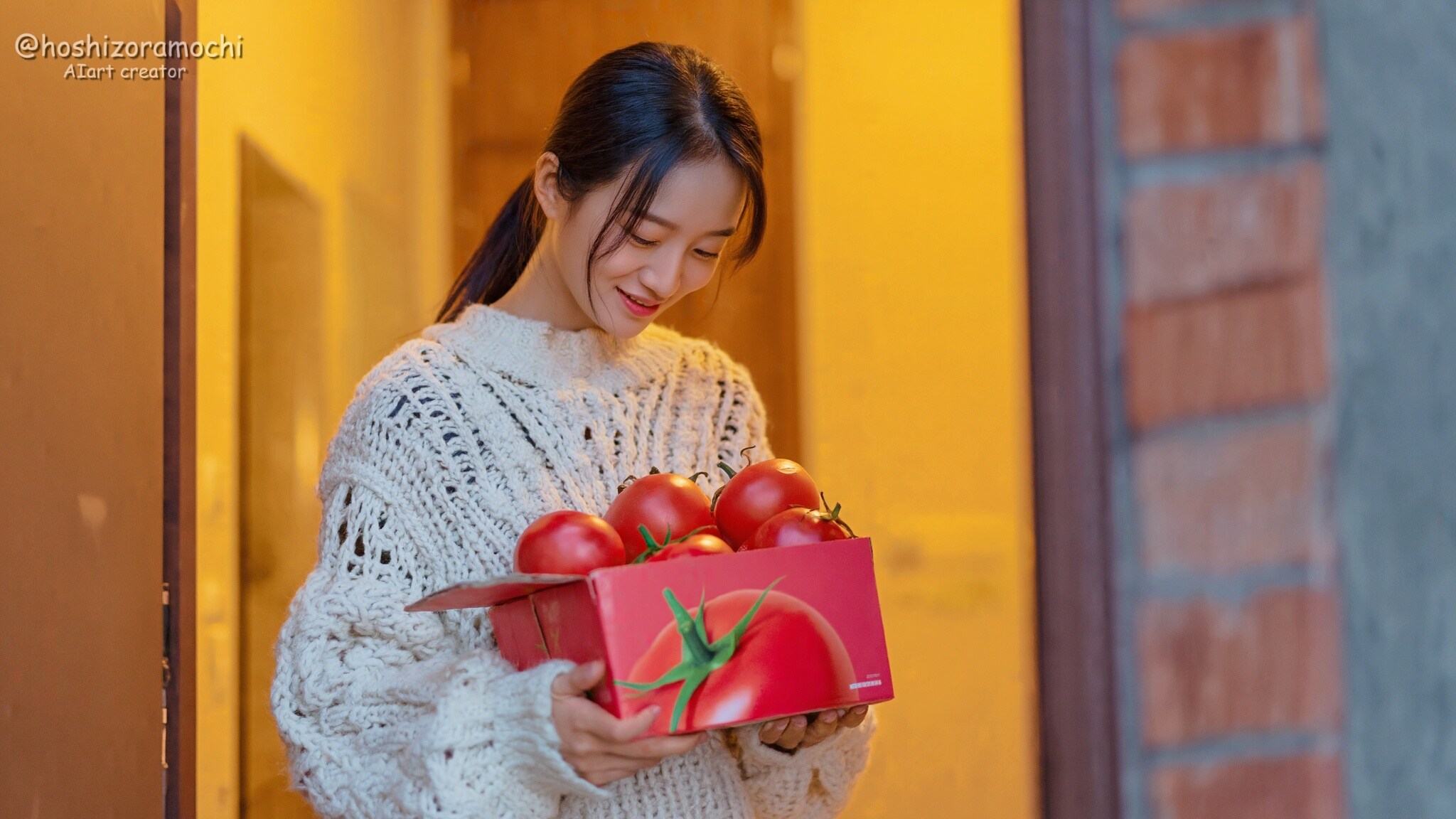真っ赤なトマト、うきうき届いた🍅