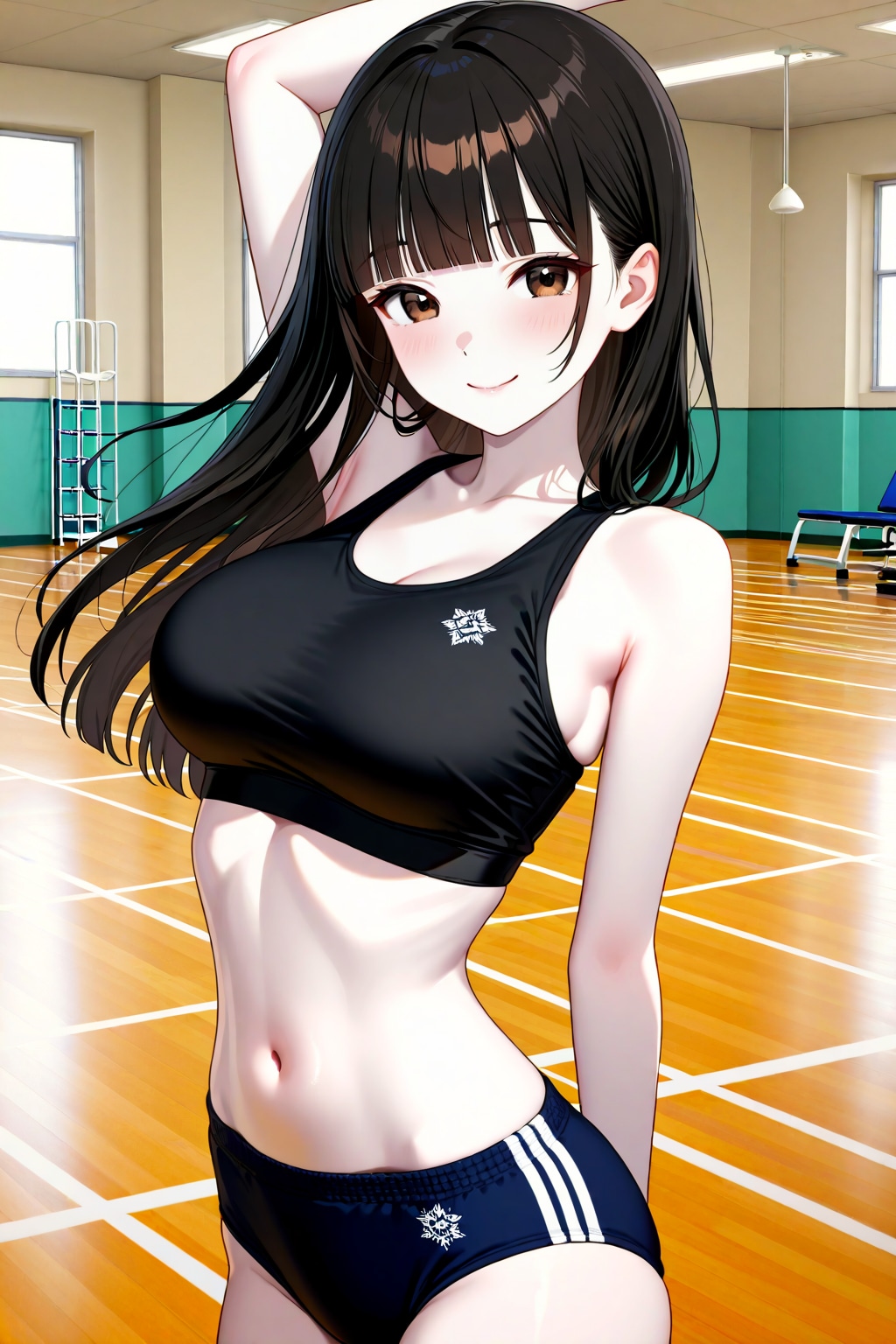 ジムに行くサキちゃん