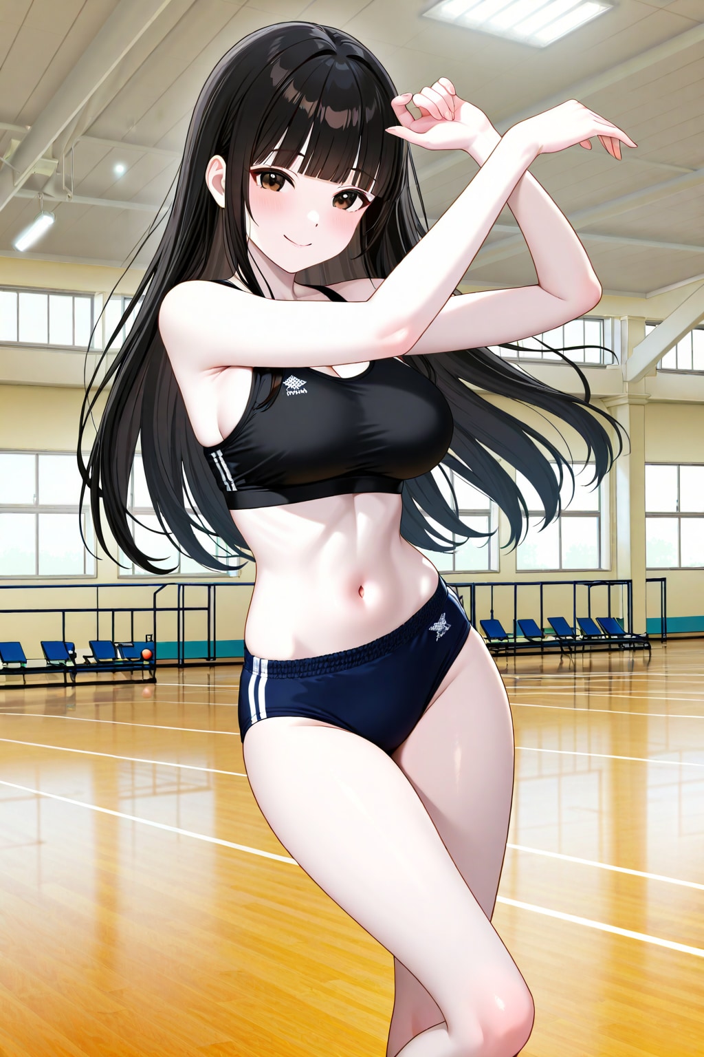 ジムに行くサキちゃん