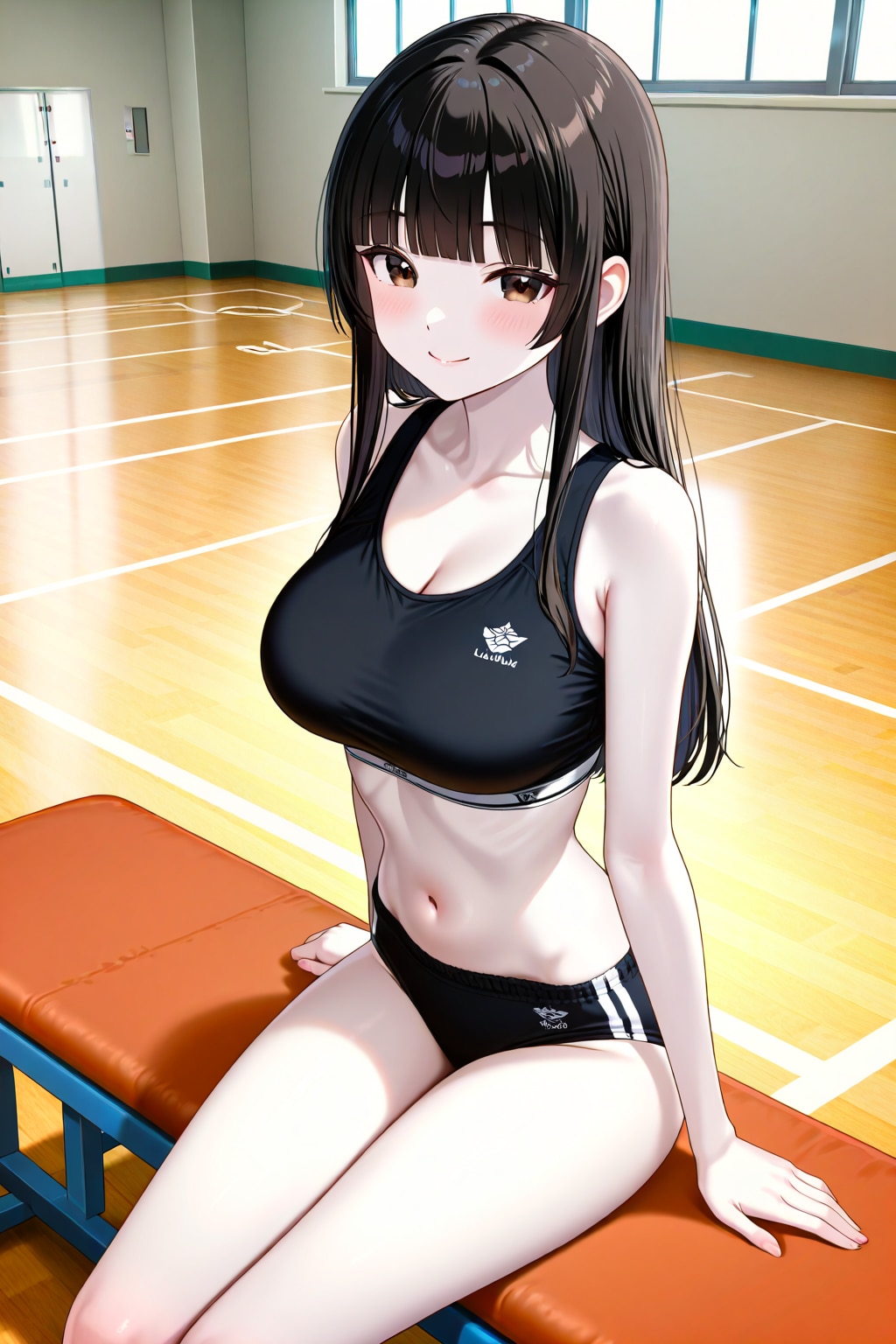 ジムに行くサキちゃん