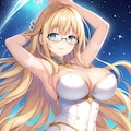 金髪メガネ美女＋ホワイトドレス 8枚目