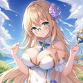 金髪メガネ美女＋ホワイトドレス 5枚目