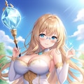 金髪メガネ美女＋ホワイトドレス 7枚目
