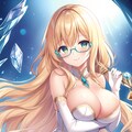金髪メガネ美女＋ホワイトドレス 2枚目