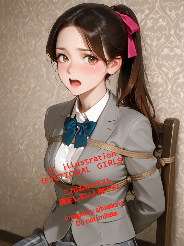 “処刑”（強制断髪）直前……縛られ嫌がり号泣するポニーテール美少女