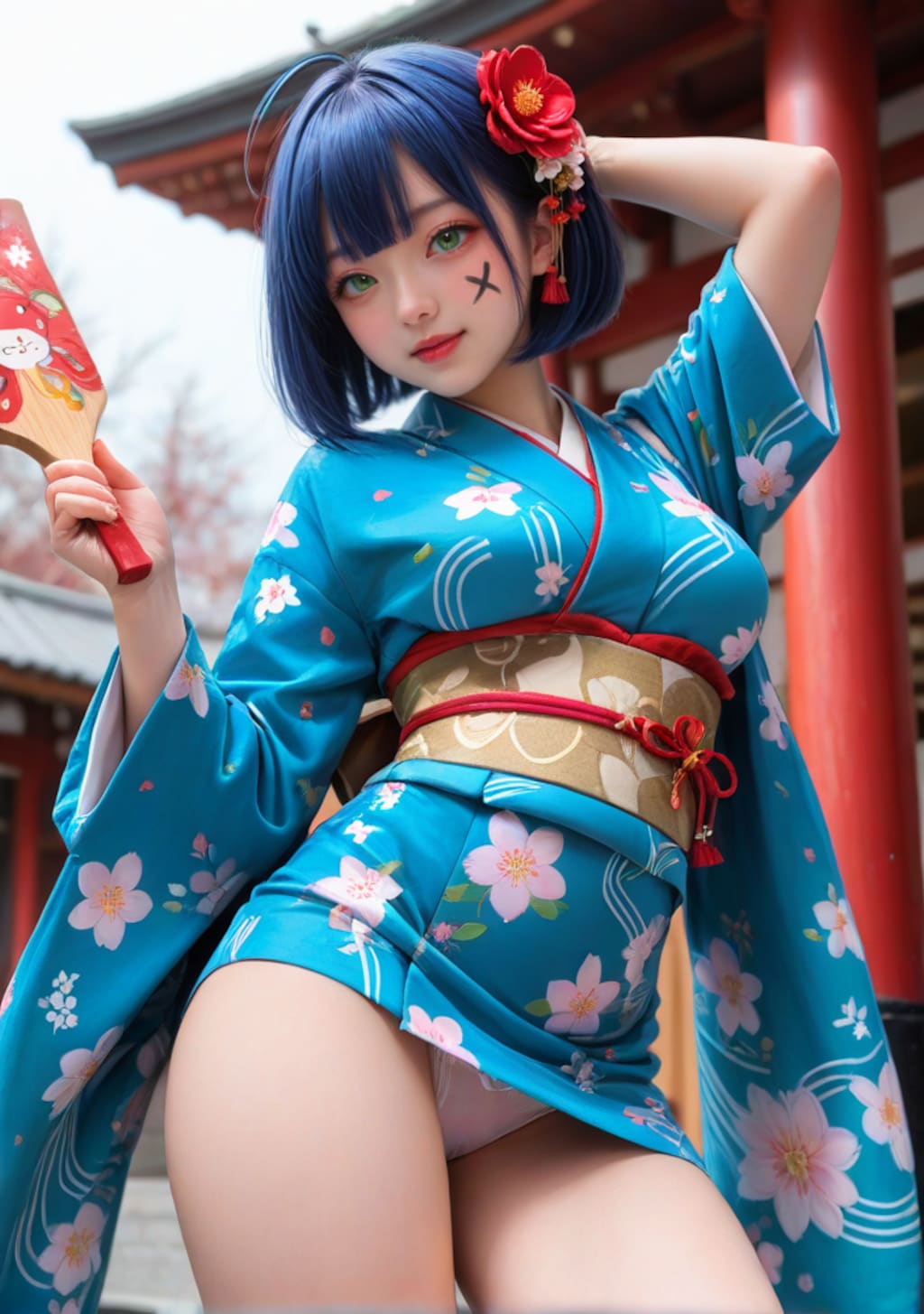 羽子板で勝負よ