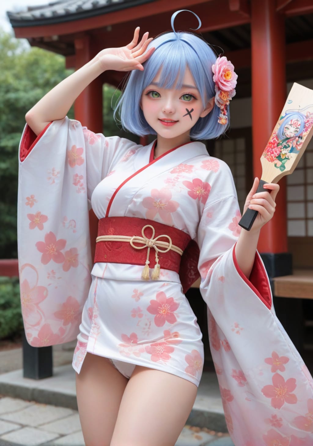羽子板で勝負よ
