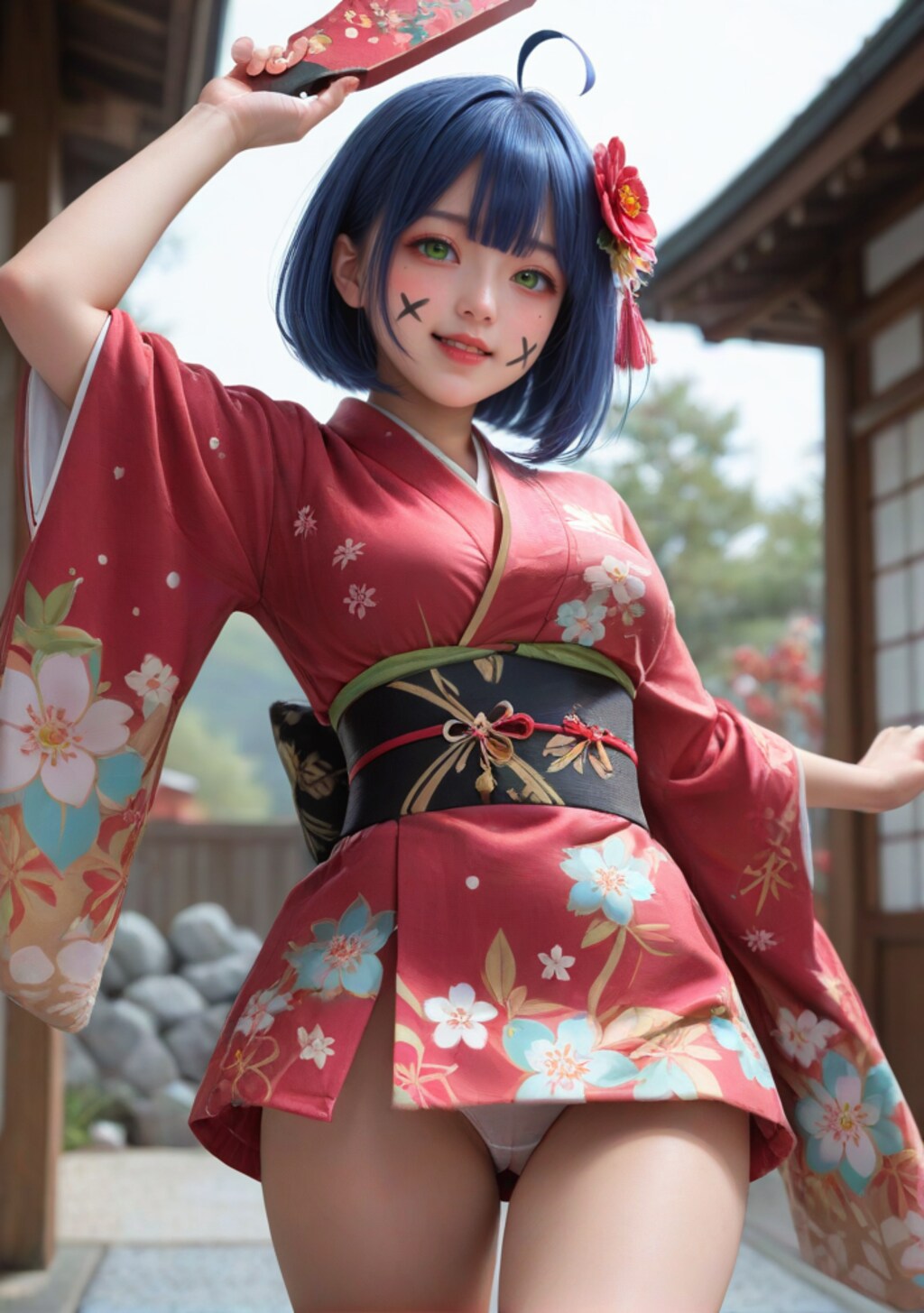 羽子板で勝負よ