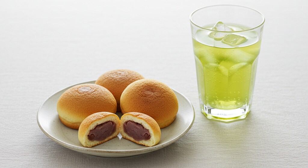 デザートのシンプル饅頭